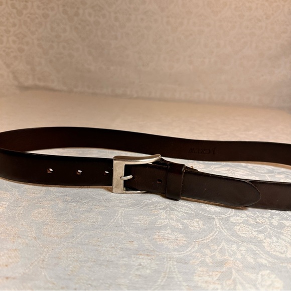 J.Crew Solid Brass Buckle Genuine Leather Belt – Size 34 - Picture 6 of 9
